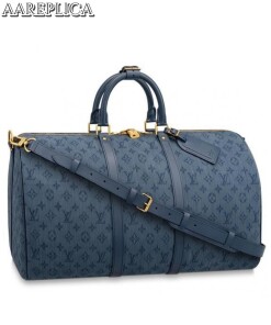 Replica Louis Vuitton Keepall Bandouliere 50 Monogram Denim M44645