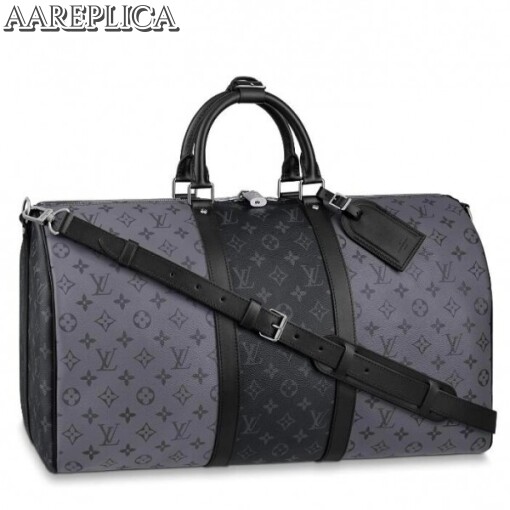 Replica Louis Vuitton Keepall Bandouliere 50 Monogram Eclipse M45392