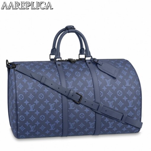 Replica Louis Vuitton Keepall Bandouliere 50 Monogram Shadow M45731