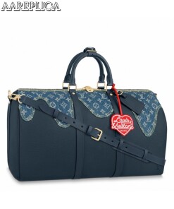 Replica Louis Vuitton Keepall Bandouliere 50 Leather Denim M45975