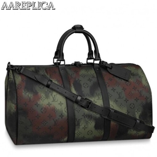 Replica Louis Vuitton Keepall Bandouliere 50 Monogram Camouflage M56416