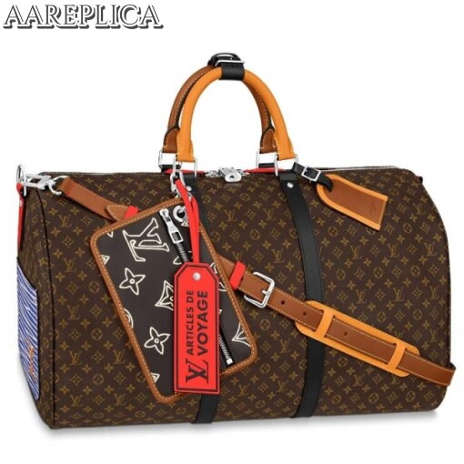 Replica Louis Vuitton Keepall Bandouliere 50 Patchwork Bag M56855