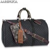 Replica Louis Vuitton Keepall Bandouliere 50 Monogram Titanium M43886 9