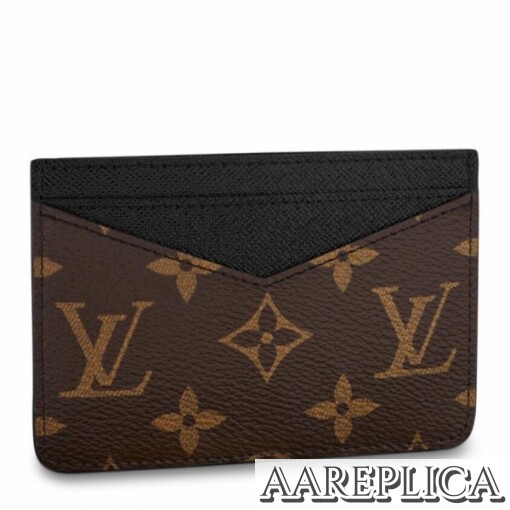 Replica Louis Vuitton Neo Card Holder Monogram Macassar M60166