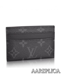 Replica Louis Vuitton Double Card Holder Monogram Eclipse M62170