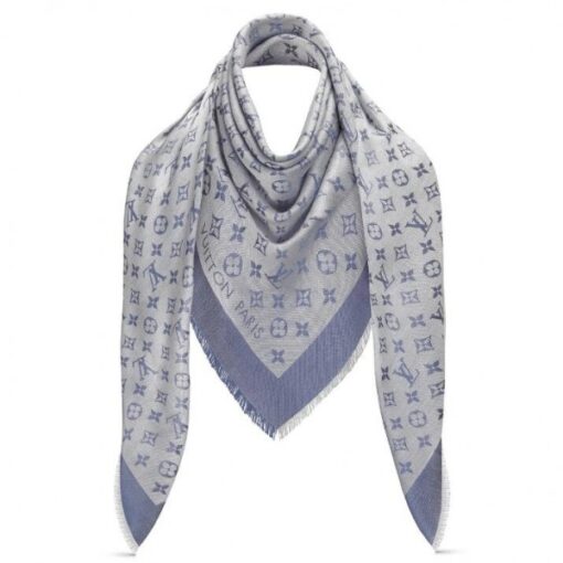 Replica Louis Vuitton Denim Monogram Shawl M71382