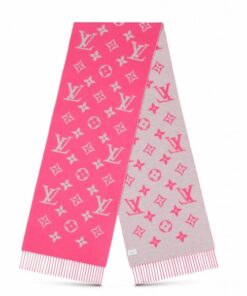 Replica Louis Vuitton Pink Daily LV Scarf M76699