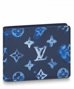 Replica Louis Vuitton Slender Wallet Ink Watercolor Leather M80464