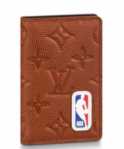 Replica Louis Vuitton LVXNBA Pocket Organizer Ball Grain Leather M80545