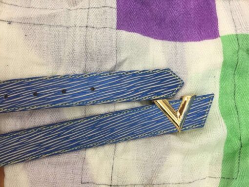 Replica Louis Vuitton Essential V Belt Epi Denim M6076W 8