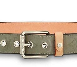 Replica Louis Vuitton Voyager 35mm Belt Monogram Titanium MP043U