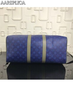 Replica Louis Vuitton Keepall Bandouliere 45 Pacific Blue Monogram M43855 2