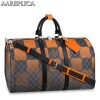 Replica Louis Vuitton Keepall Bandouliere 50 Damier Graphite 3D N50016 9