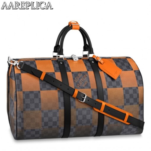 Replica Louis Vuitton Keepall Bandouliere 50 Damier Graphite Giant N40420