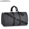 Replica Louis Vuitton Keepall Bandouli??re 55 Damier Ebene N41414 9