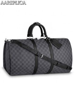 Replica Louis Vuitton Keepall Bandouli??re 55 Damier Graphite N41413