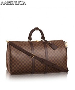 Replica Louis Vuitton Keepall Bandouli??re 55 Damier Ebene N41414