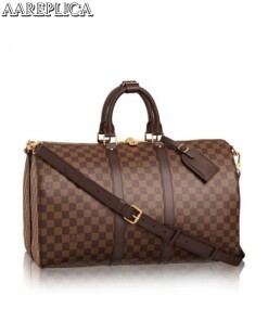 Replica Louis Vuitton Keepall Bandouli??re 45 Damier Ebene N41428