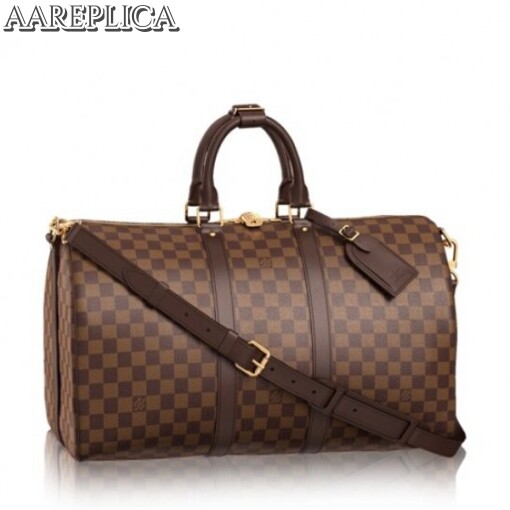 Replica Louis Vuitton Keepall Bandouli??re 45 Damier Ebene N41428