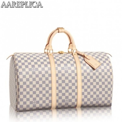 Replica Louis Vuitton Keepall 50 Damier Azur N41430