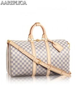 Replica Louis Vuitton Keepall Bandouli??re 45 Damier Azur N48223