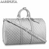 Replica Louis Vuitton Keepall Bandouliere 50 Damier Graphite 3D N50016 10