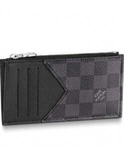 Replica Louis Vuitton Coin Card Holder Damier Graphite N64038