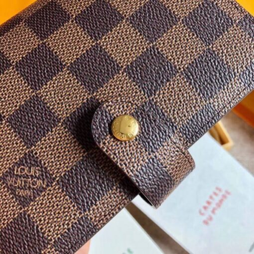 Replica Louis Vuitton Small Ring Agenda Cover Damier Ebene R20700 4