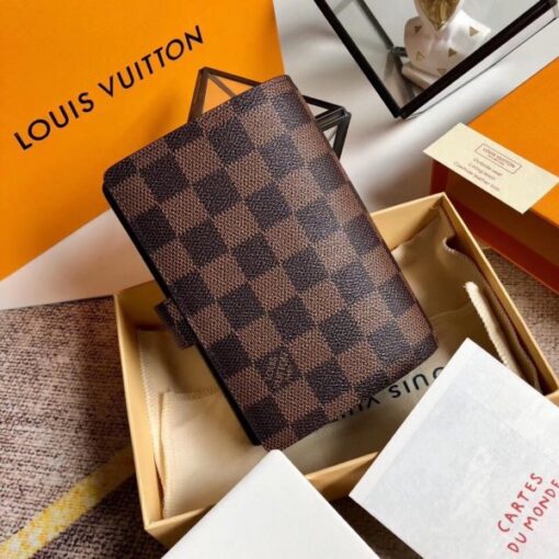 Replica Louis Vuitton Small Ring Agenda Cover Damier Ebene R20700 6