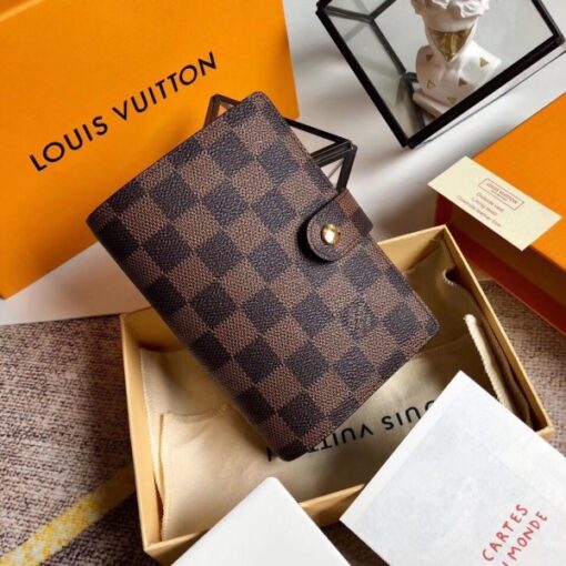 Replica Louis Vuitton Small Ring Agenda Cover Damier Ebene R20700 8