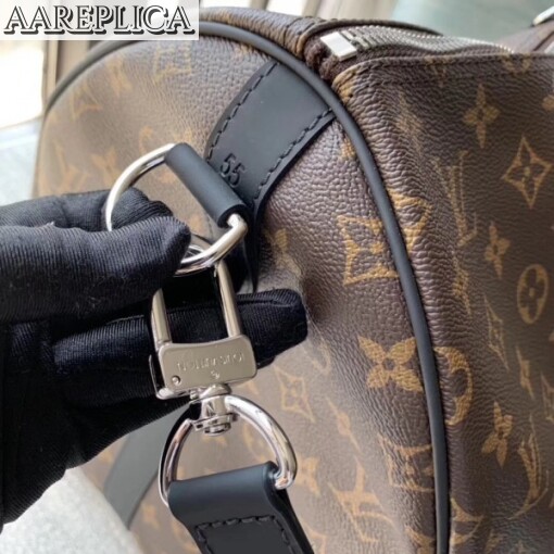 Replica Louis Vuitton Keepall Bandouli??re 55 Monogram Macassar M56714 4