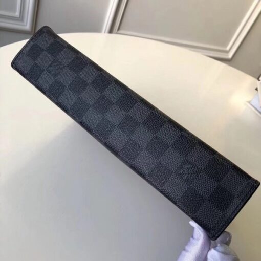 Replica Louis Vuitton Pochette Voyage MM Damier Graphite N41696 4