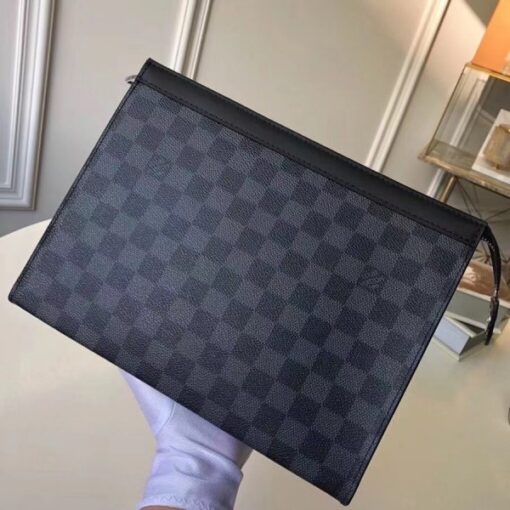 Replica Louis Vuitton Pochette Voyage MM Damier Graphite N41696 6