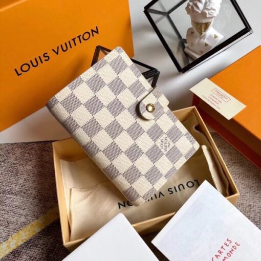 Replica Louis Vuitton Small Ring Agenda Cover Damier Azur R20706 6