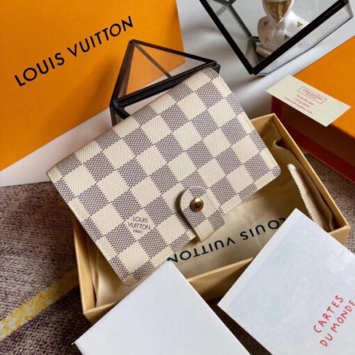 Replica Louis Vuitton Small Ring Agenda Cover Damier Azur R20706 8