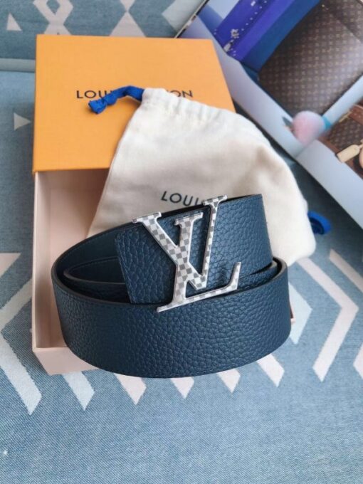 Replica Louis Vuitton Silver Damier LV 40MM Reversible Belt M0336V 2