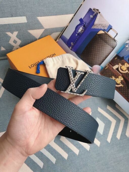 Replica Louis Vuitton Silver Damier LV 40MM Reversible Belt M0336V 3