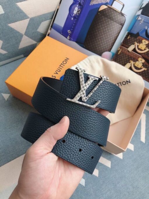 Replica Louis Vuitton Silver Damier LV 40MM Reversible Belt M0336V 4