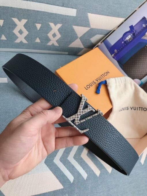 Replica Louis Vuitton Silver Damier LV 40MM Reversible Belt M0336V 5