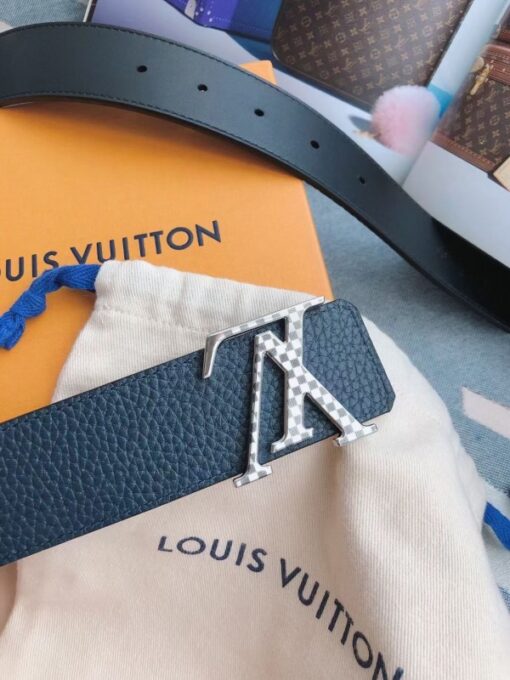 Replica Louis Vuitton Silver Damier LV 40MM Reversible Belt M0336V 6