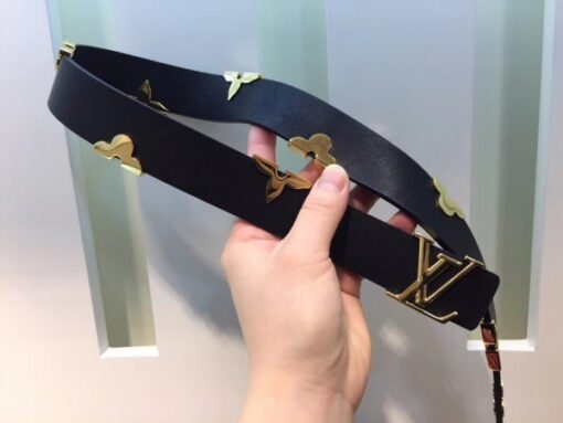 Replica Louis Vuitton LV Iconic Metallic Flowers 30mm Belt M9310U 6