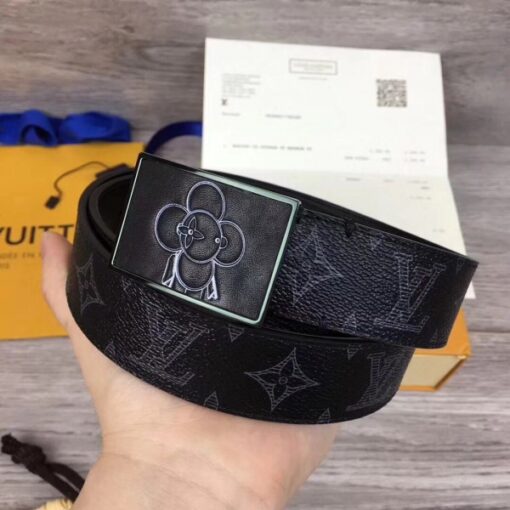 Replica Louis Vuitton Metropole 35mm Belt Monogram Eclipse M0048T 4