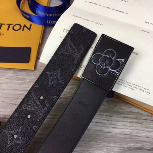 Replica Louis Vuitton Metropole 35mm Belt Monogram Eclipse M0048T 5