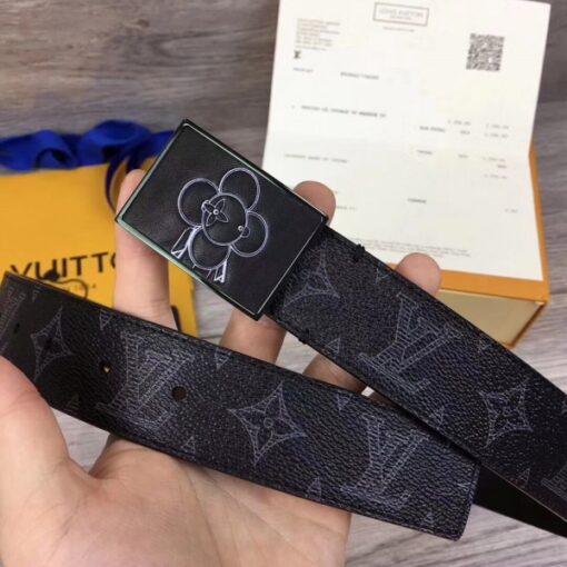 Replica Louis Vuitton Metropole 35mm Belt Monogram Eclipse M0048T 7