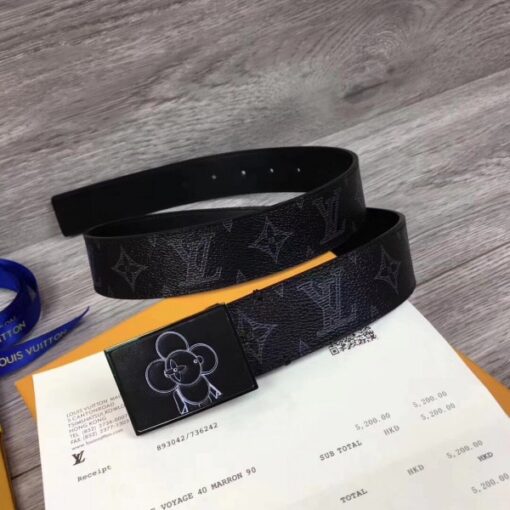 Replica Louis Vuitton Metropole 35mm Belt Monogram Eclipse M0048T 8