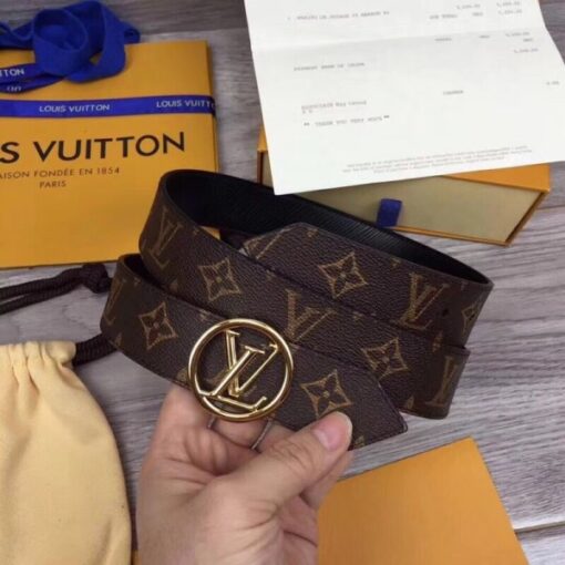 Replica Louis Vuitton LV Circle 35mm Reversible Belt M9935U 4