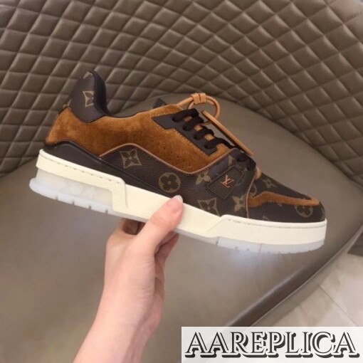 Replica Louis Vuitton LV Trainer Sneakers In Monogram Canvas 3