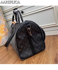 Replica Louis Vuitton Keepall Bandouliere 50 Monogram Eclipse M45392 2