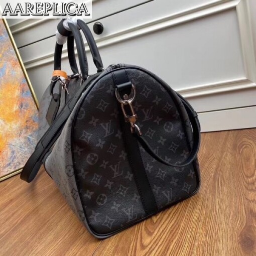 Replica Louis Vuitton Keepall Bandouliere 50 Monogram Eclipse M45392 2