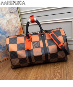 Replica Louis Vuitton Keepall Bandouliere 50 Damier Graphite Giant N40420 2